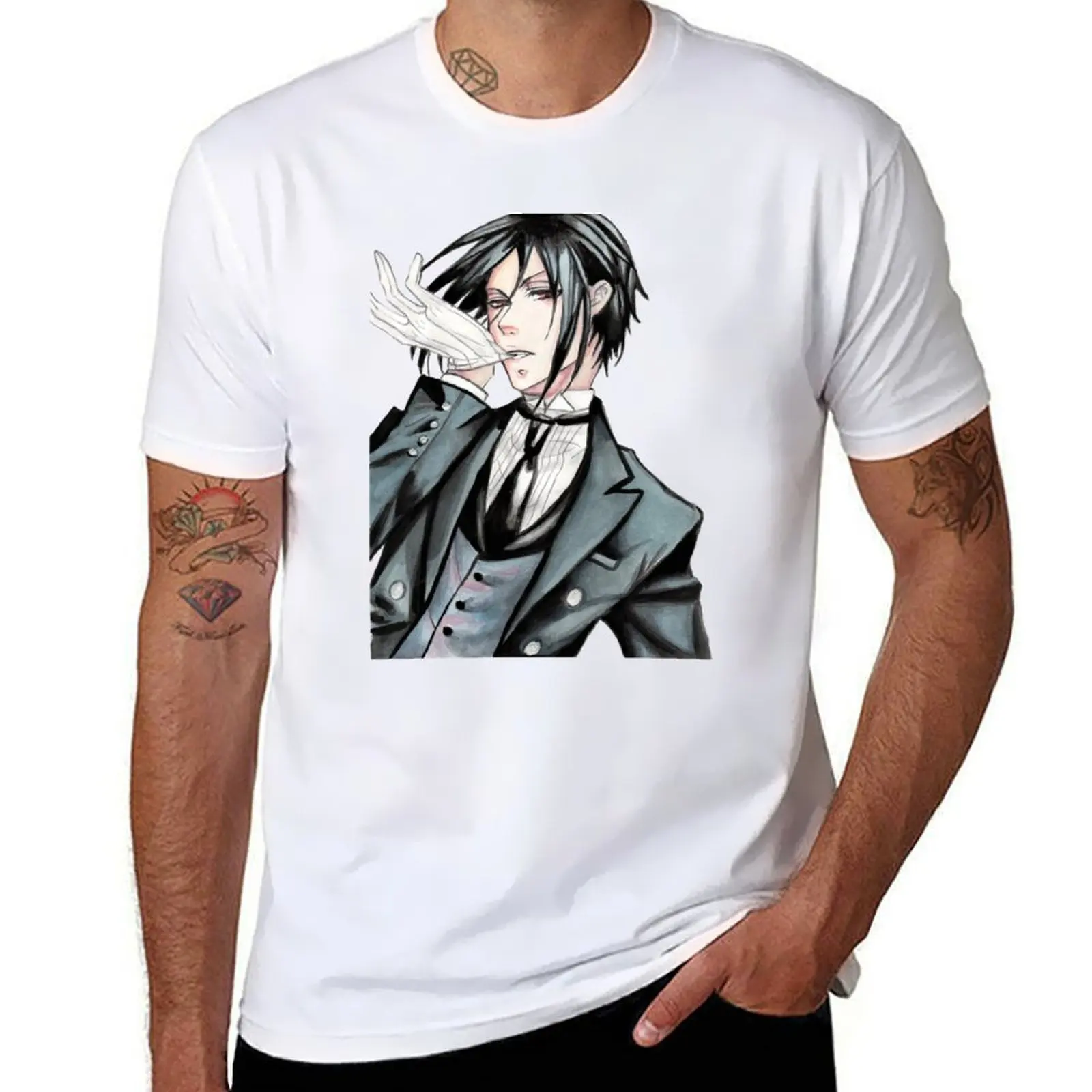 

Sebastian (Black Butler) T-Shirt t shirt for man 100 percent cotton man graphic t shirt T-Shirt