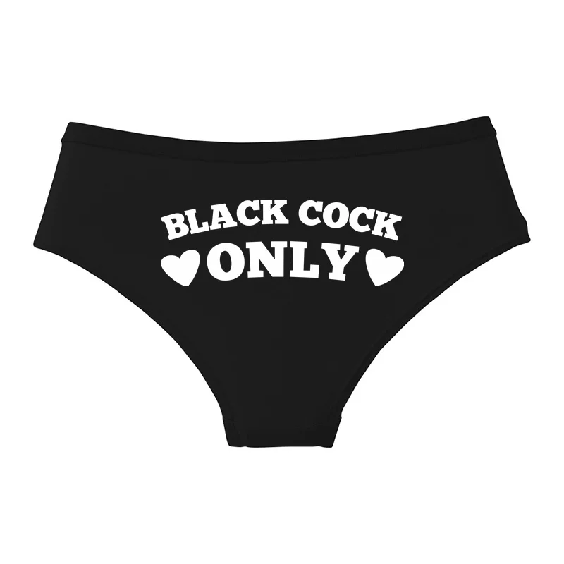 BLACK COCK ONLY Funny Women Sexy Panties Comfortable Female Underwear Seamless Hot Underpants White Lingerie Ladies Briefs
