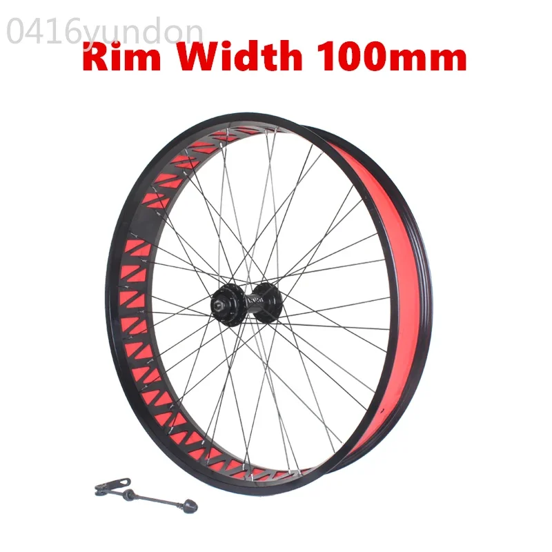 26x4.0/4.9 Inch Fat Bike Snowbike Disc Brake Wheel Set Peilin Hub Hollow Front 135mm Rear 190mm Fatbike Anodized Color