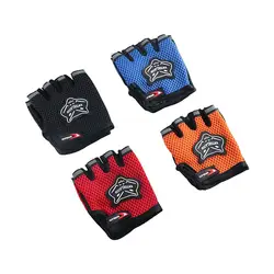 Kids Adult Half Finger Mesh Cycling Gloves Climbing Outdoor Sport Bicycle Bike Children Men Women Anti Slip Breathable Glove