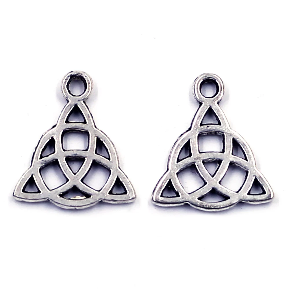

30PCS Hollow Triangle Celtic Knot Charm Pendants 17x15mm Handicrafts Jewelry Making Accessories DIY Material Bag