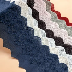 2/3/5yards wide 13cm Retro Navy/beige/Grey Cotton Cloth Embroidered Lace Fabrics Women's Clothes Dress Curtain Diy Sewing X1467