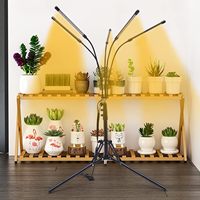 Plant Lamp LED Full Spectrum Plant Light, 5 Tubes with Stand 360° Adjustable with 4 8 12H Timer, Remote Control and Auto On/Off
