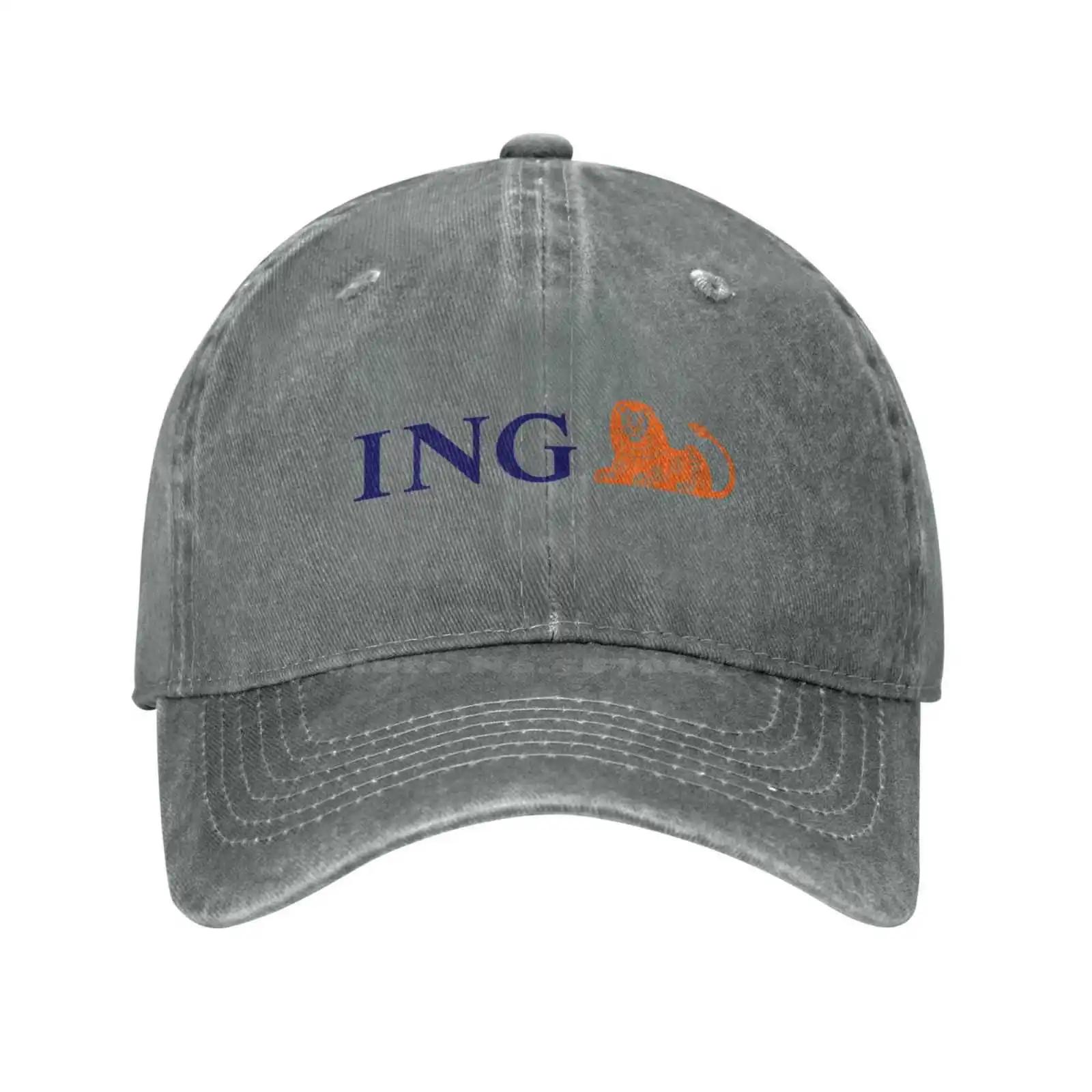 Casquette en denim avec logo ING, chapeau de baseball, qualité