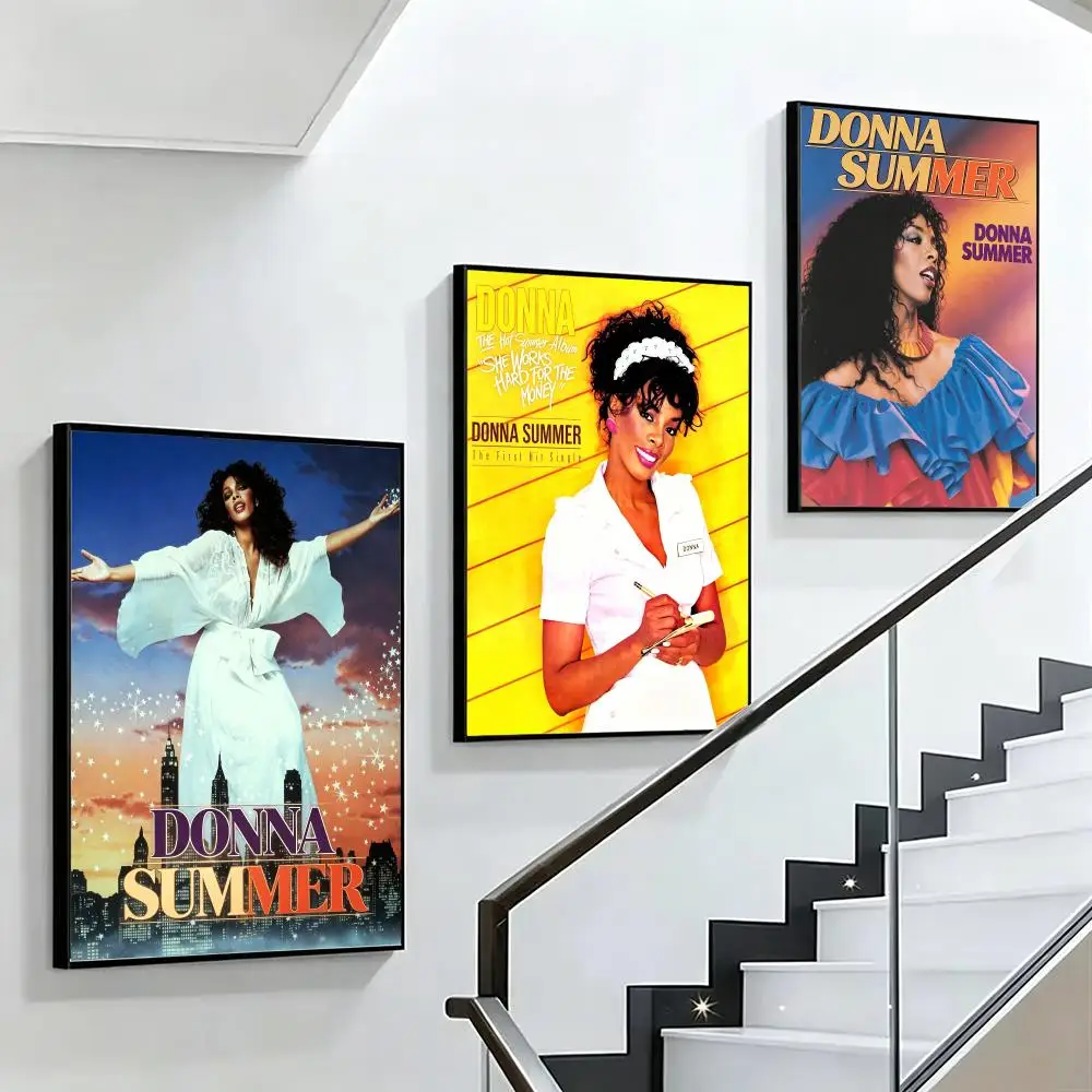 music Donna Summer Poster HD poster black and white simple home decoration suitable for living room bedroom corridor and gift