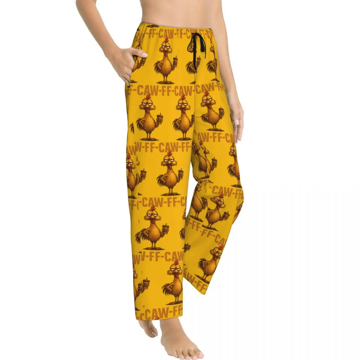 Funny F-Caw-F Chicken Angry Rooster Coffee Women's Lounge Pants with Pockets Pajama Pants Dorm Pajama Bottoms
