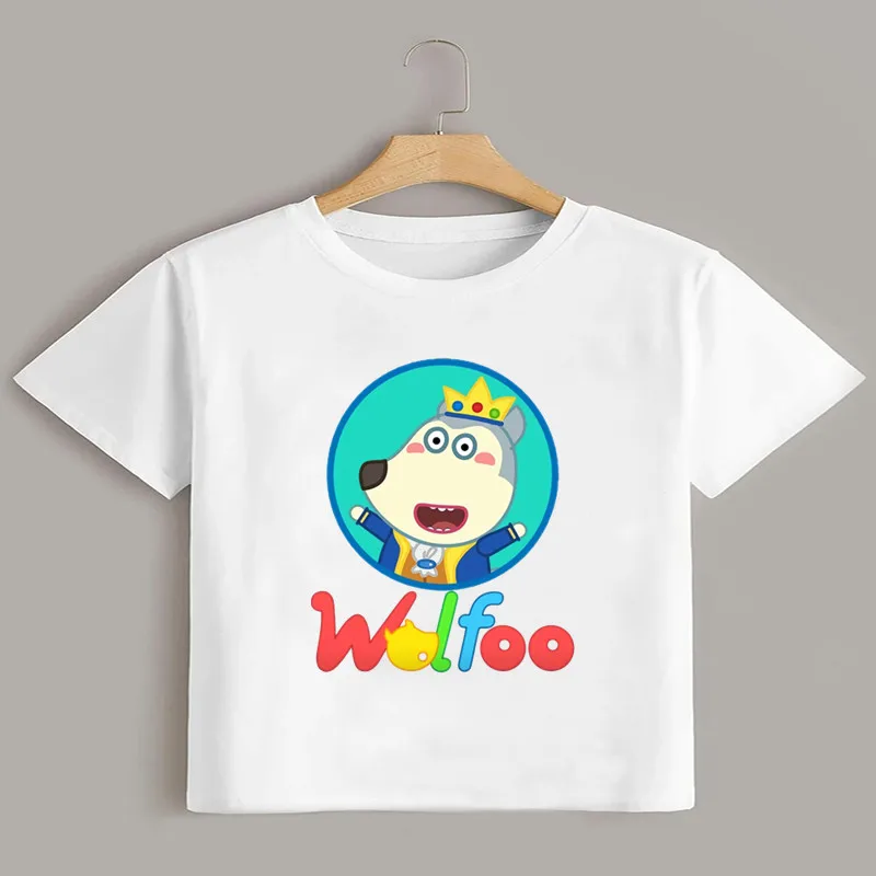 

Hot Sale Cute Wolfoo Dog Lucy Print Cartoon Kids T shirt Girls Summer Tops Baby Boys Clothes Funny Children Short Sleeve T-shirt