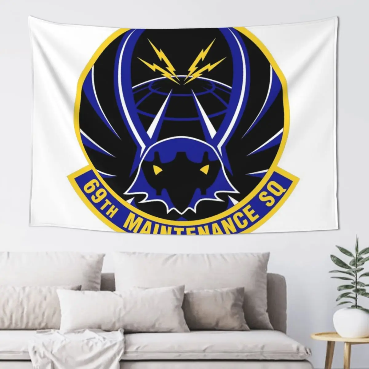 

69th Maintenance Squadron Crest Tapestry Decoration For Home Nordic Home Decor Tapestry