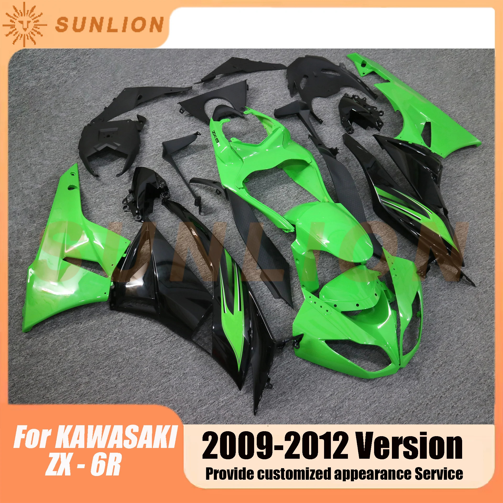 Body Full Fairing Kit For KAWASAKI NINJA ZX-6R 09-12 ZX6R ZX 6R 6 R 09 10 11 12 2009 2010 2011 2012 Fairing