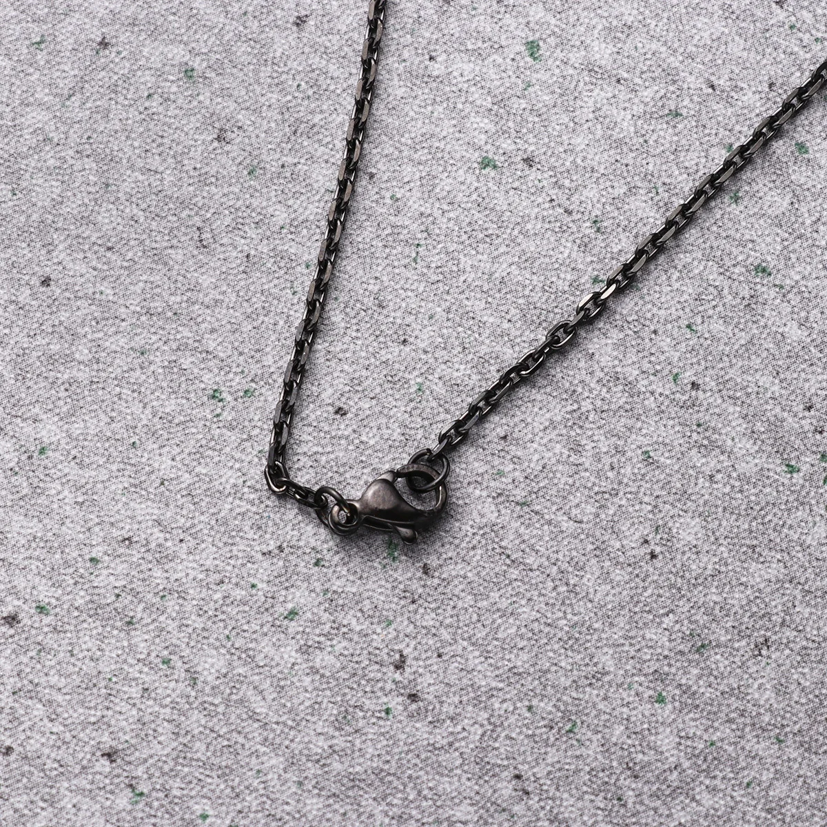 

5Pcs Black Necklace Stainless Steel Smooth Finish Unisex Pendant for Casual Outfit Necklace Simple