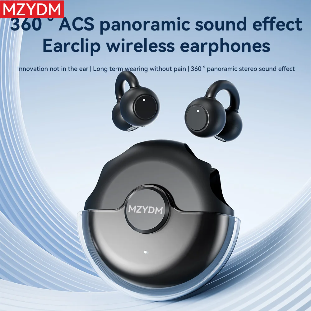 

MZYDM Open Chip Bluetooth5.4 Earphones S36 EarClip Open Ear TWS True Wireless Earbuds Sports Headset Earring Headphones With Mic