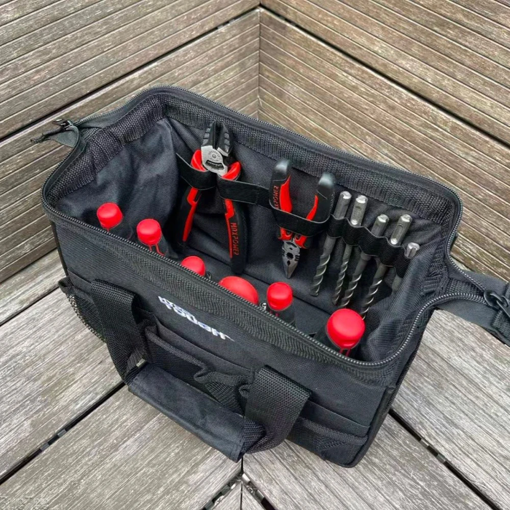 12in United States Heavy Duty Tool Bag with 10 Pockets 14 Jacks for Organizer Electrician Tool