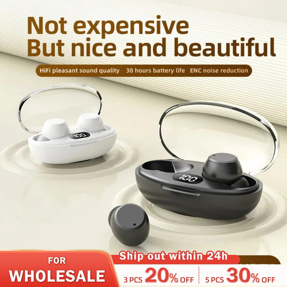 T62 Bluetooth Earphone Touch Control Wireless Headphones Earbuds V5.3 Headset with Digital Display Waterproof for Mobile Phone