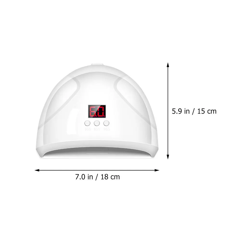 36W UV LEDプロフェッショナルネイルドライヤーランプ、自動感知、昼光安全、コンパクト、人間工学に基づいた軽量で耐久性のあるジェルネイルドライヤー