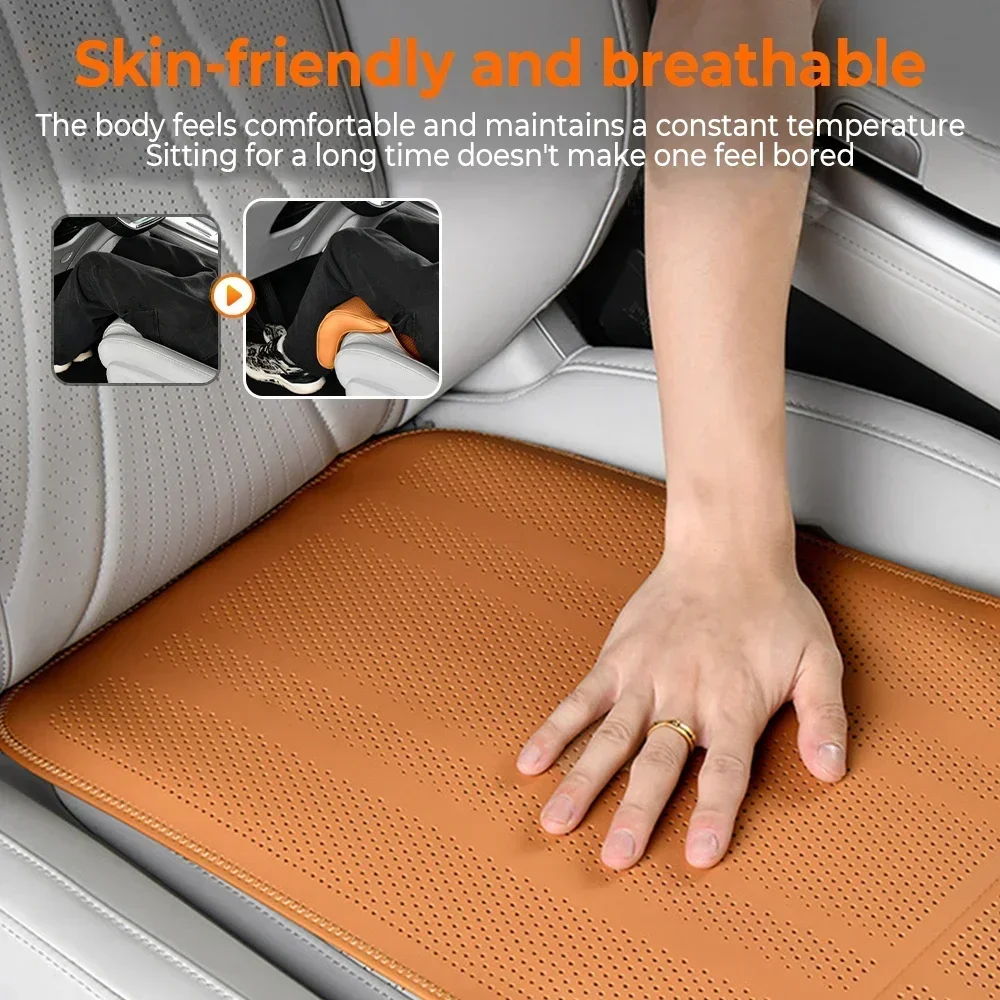 Car Seat Cushion with Leg Support Universal Protection Cover For Sedan with Extension Leg Rest Padding Relieve Fatigue