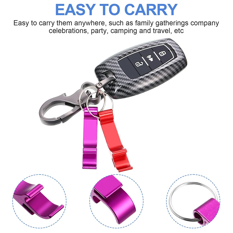 100Pcs Portable Bottle Openers Key Chain Wedding Favors Baby Shower Hotels