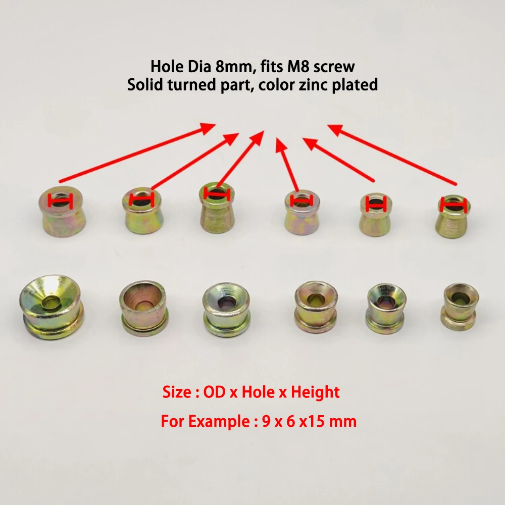 5/10Pcs Funnel Shape Zinc Plated Iron Standoff Glass Door Pull Handle Fastener Connector Frameless Glass Shower Door Fitting