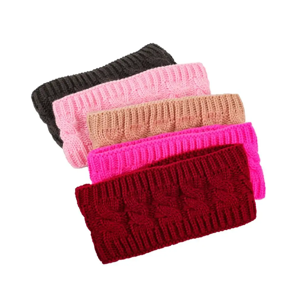 Fleece Lined Women's Cable Knit Headbands Gifts Keep Warm Soft Wide Hair Bands Elastic Thick Weave Headwraps Autumn