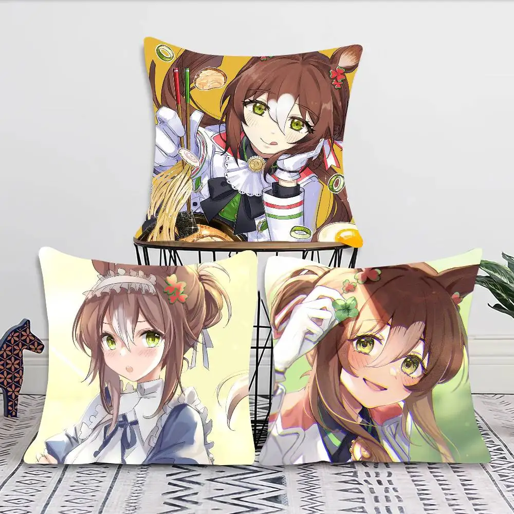 Fine Motion U-UmaMusume Anime Pillow Case Fashion Square Pillowcase Bedroom Sofa Room Ins Decoration Leisure