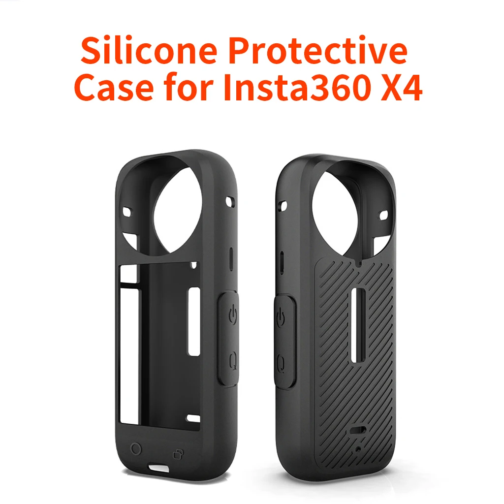 Leichtes Silikon-Schutzcover-Set für Insta360 X5 X4 Kameragehäuse, Objektivdeckel, Trageschlaufen, präzise Ausschnitte für vollen Zugriff – Detail 11