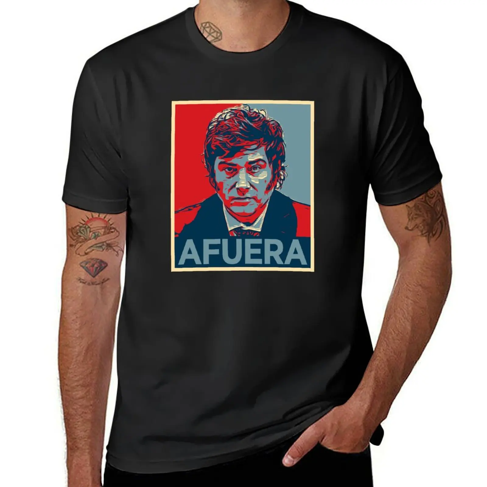 Mium Milei AFUERA Presidente Argentina Viva La Libertad Carajo! T-Shirt atasan oversizeds t shirt untuk pria