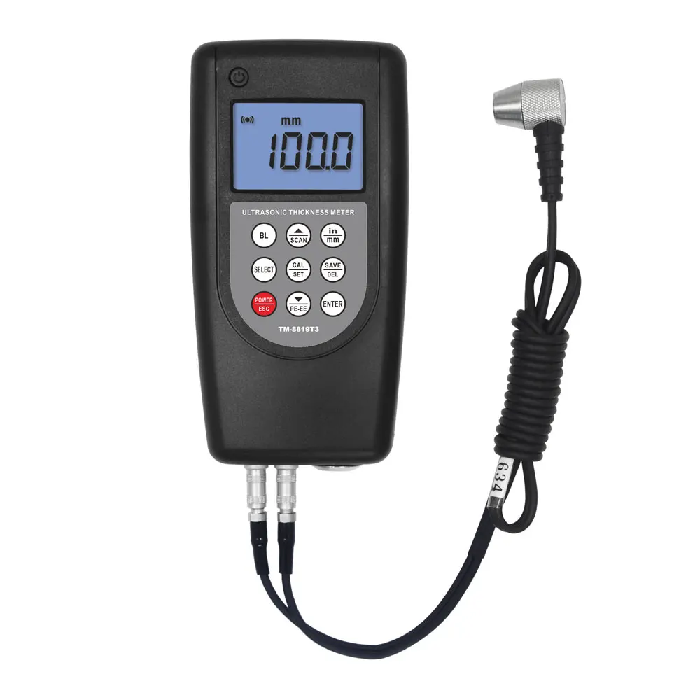 Multi-mode digital Ultrasonic Thickness Gauge meter tester TM-8819-T3 Pulse-Echo mode corrosion thickness