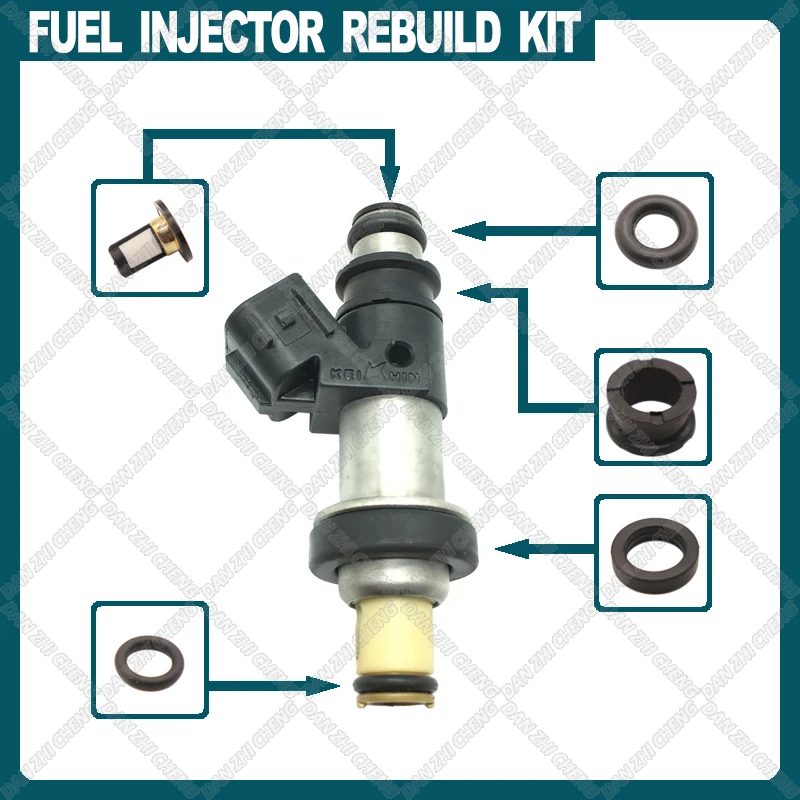 FUEL INJECTOR REPAIR KIT O-RINGS PINTLE CAPS FILTERS for Acura MDX Honda Odyssey Pilot 06164-P8E-A00 FJ339 842-12279