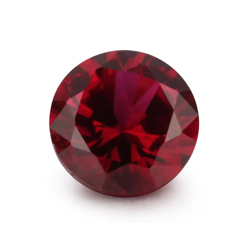 1 Bag Dark Red Diamond for Jewelry Making #8 Dark Ruby Corundum Gemstone 1mm-8mm Round Diamond Cut