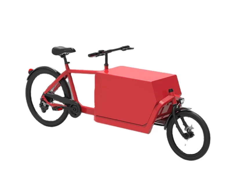 

250w Hub Motor Electric Bicycle Pedal 2 Wheel Bakfiets 7 Speed Steel Bike Frame Dutch Cargo Bike With For Child