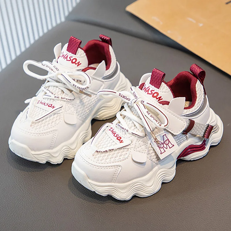 

Спортивная обувь из искусственной кожи для детей, модные подростковые кроссовки, нескользящие кроссовки на мягкой подошве для мальчиков и девочек