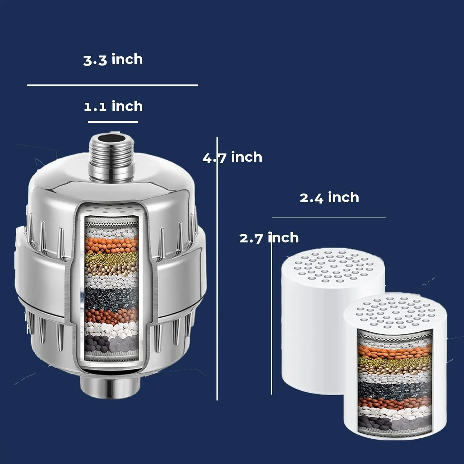 SNORF-Filtre à eau universel 138, filtre à eau, 17 pièces