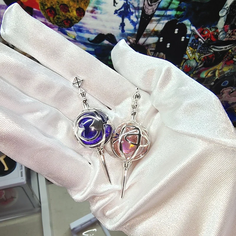 Madoka Magica Soul Gem akcesoria Cosplay Prop Grief Seed Soul klejnot klips do ucha kolczyki