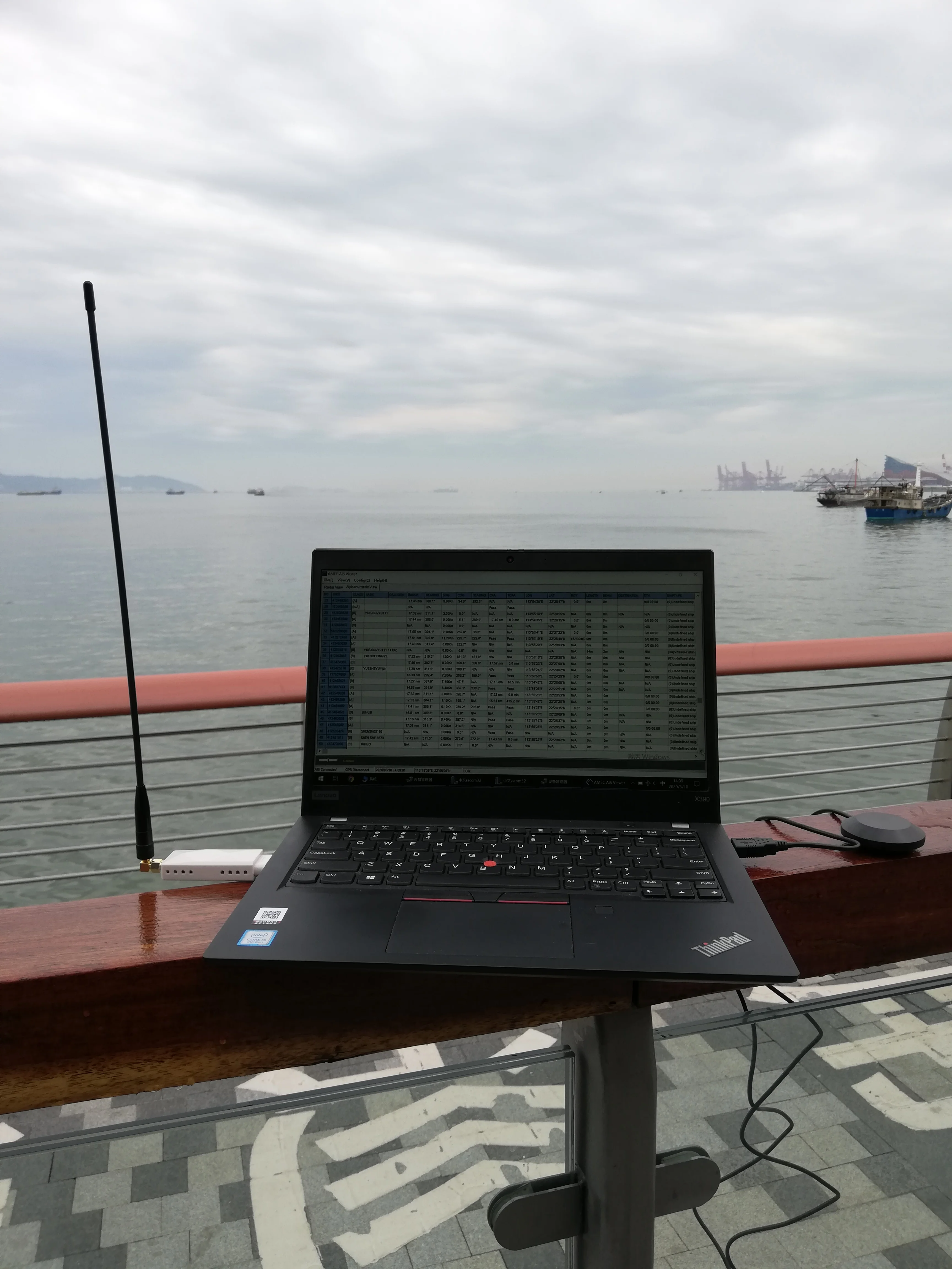 جهاز استقبال USB AIS ثنائي القناة AR-10 بحري (مخرج USB)