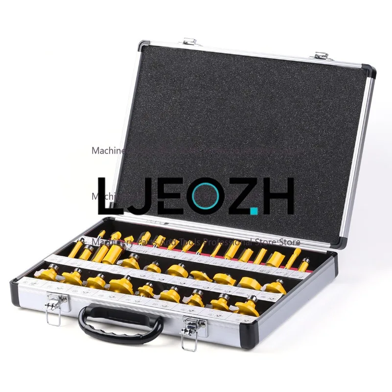 35-piece Set 24-piece 50-piece Woodworking Milling Cutter Set 1/4 Handle 1/2 Handle