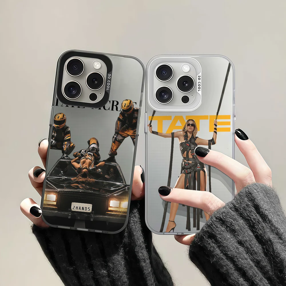 

Hot Singer T-Tate McRae Phone Case For IPhone 12 11 13 14 15 16 17Max Pro Plus Mini Protective IMD Color Cover