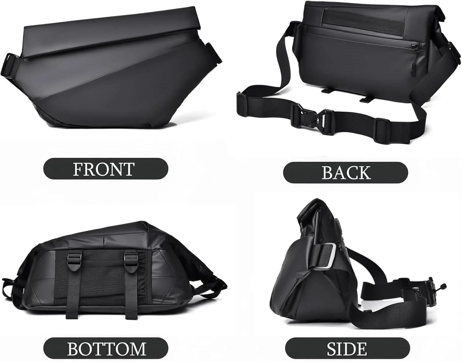 حقائب كروس كبيرة مضادة للسرقة للرجال متعددة الوظائف حقيبة كتف على الصدر للسفر وركوب الدراجات وحقيبة نهارية كاجوال للعمل #6