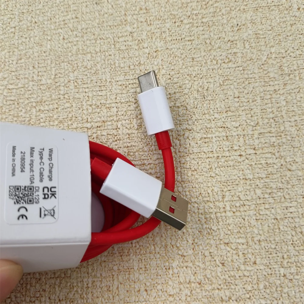 Original 65W Charger For Oneplus 10 9RT 9Pro 8T Warp Charger Surper Fast Charging EU Adapter 10A Type C Cable For Realme X50 Pro - náhled 5