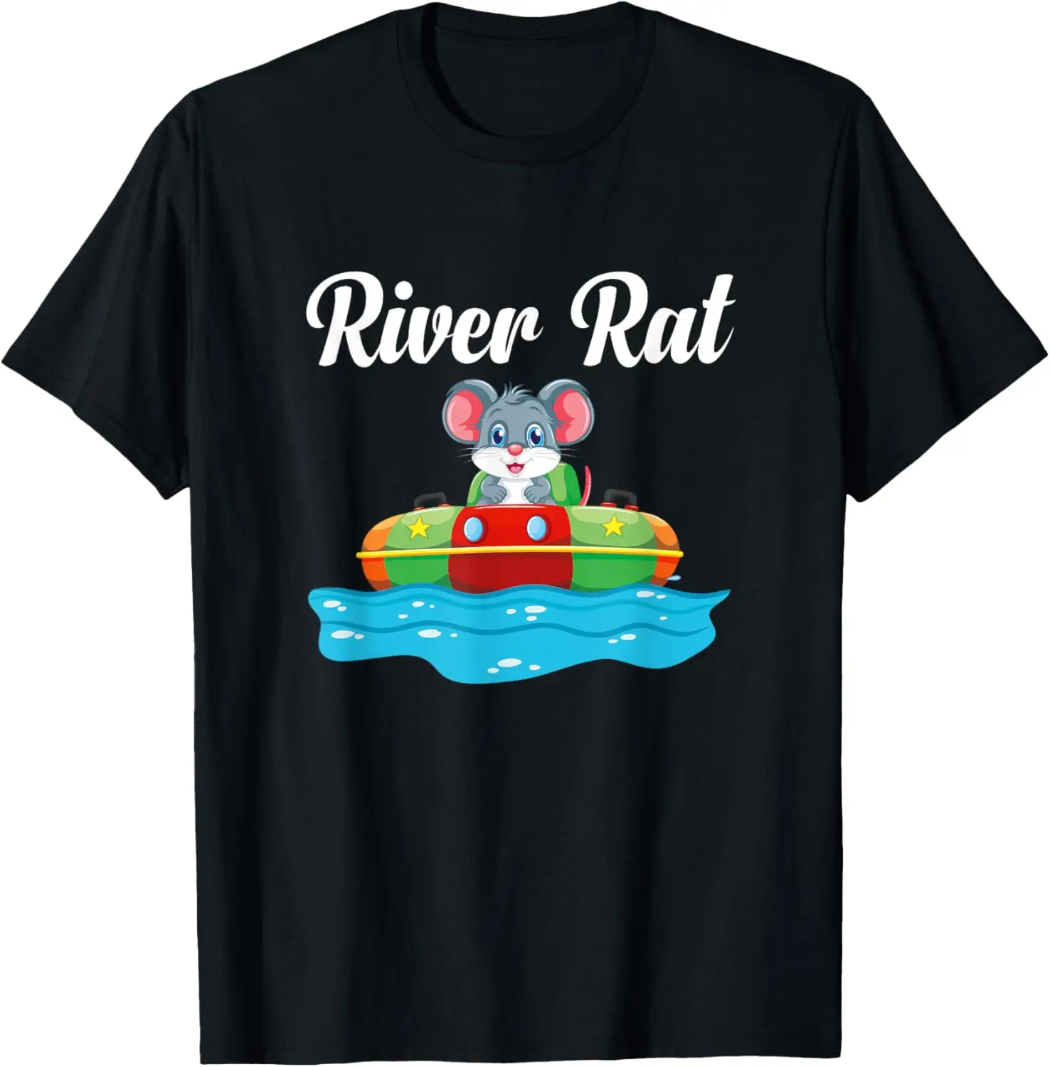 Camiseta River Rat Rafting Adventure Waterersport Engraçado River Rat