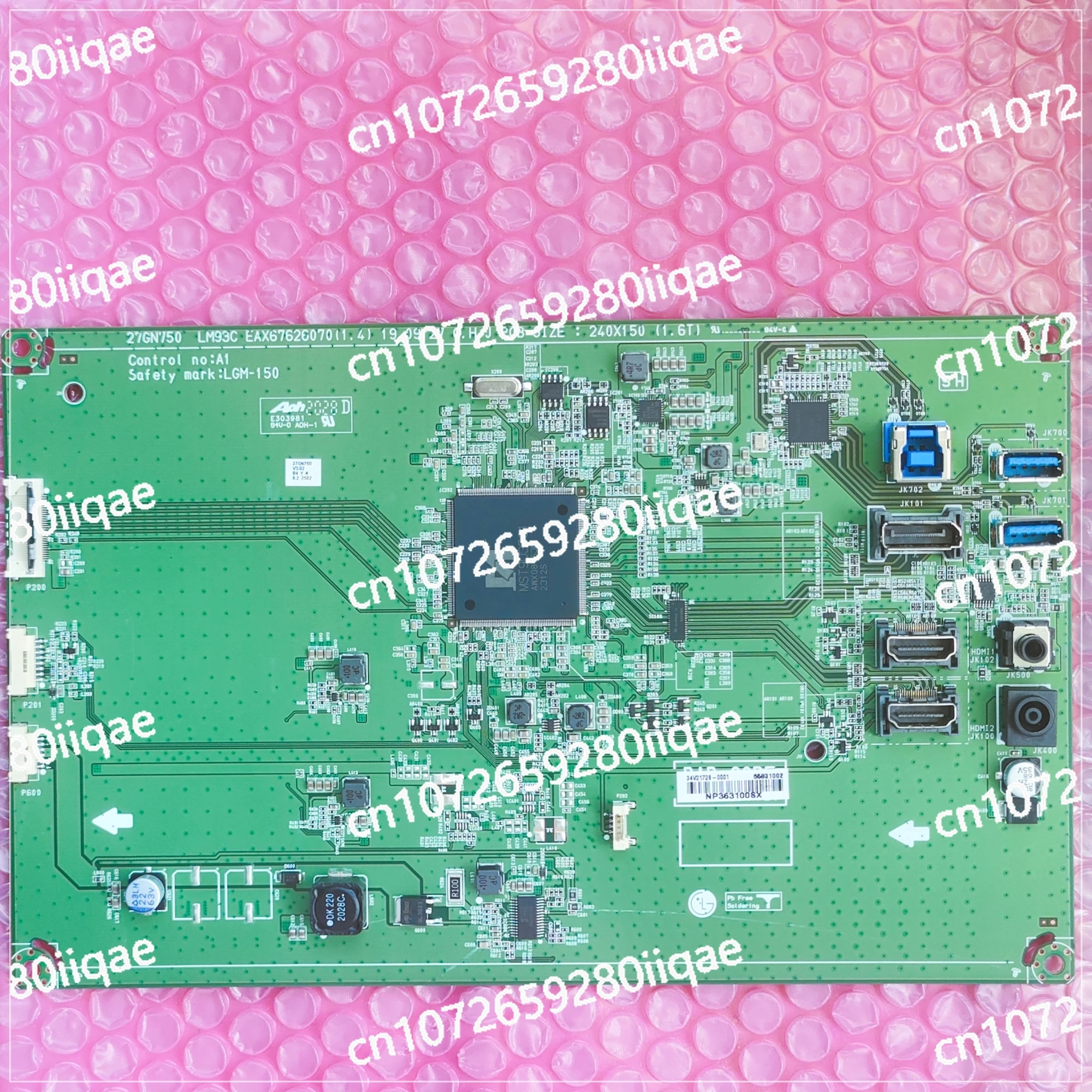 اللوحة الرئيسية لشاشة LG 27GN750 الأصلية الجديدة EAX67626070 LM93C