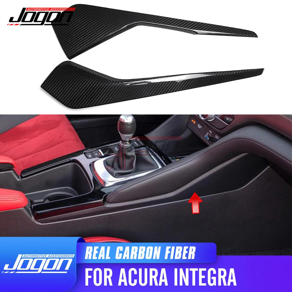 

Для Acura Integra DE4 DE5 Type S 2023 2024 2025, внутренняя центральная консоль из углеродного волокна, боковая панель переключения передач, защитная накладка