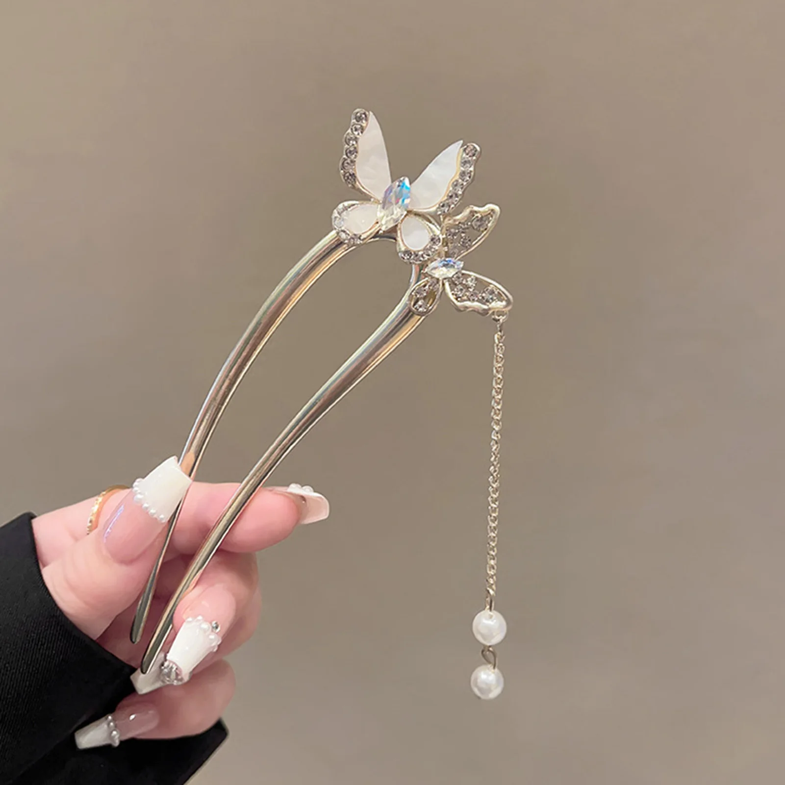 Pearl U Shaped Hairpin Alloy With Artificial Pearl For Wedding Party Everyday Use
