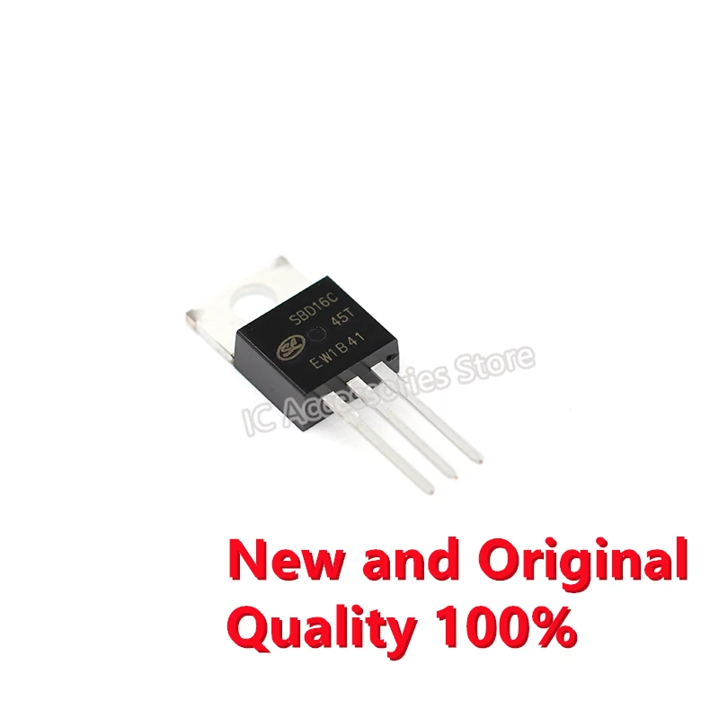 10PCS SBD16C45T TO-220-3L Schottky Diode 45V 16A 640mV@8A brand new original