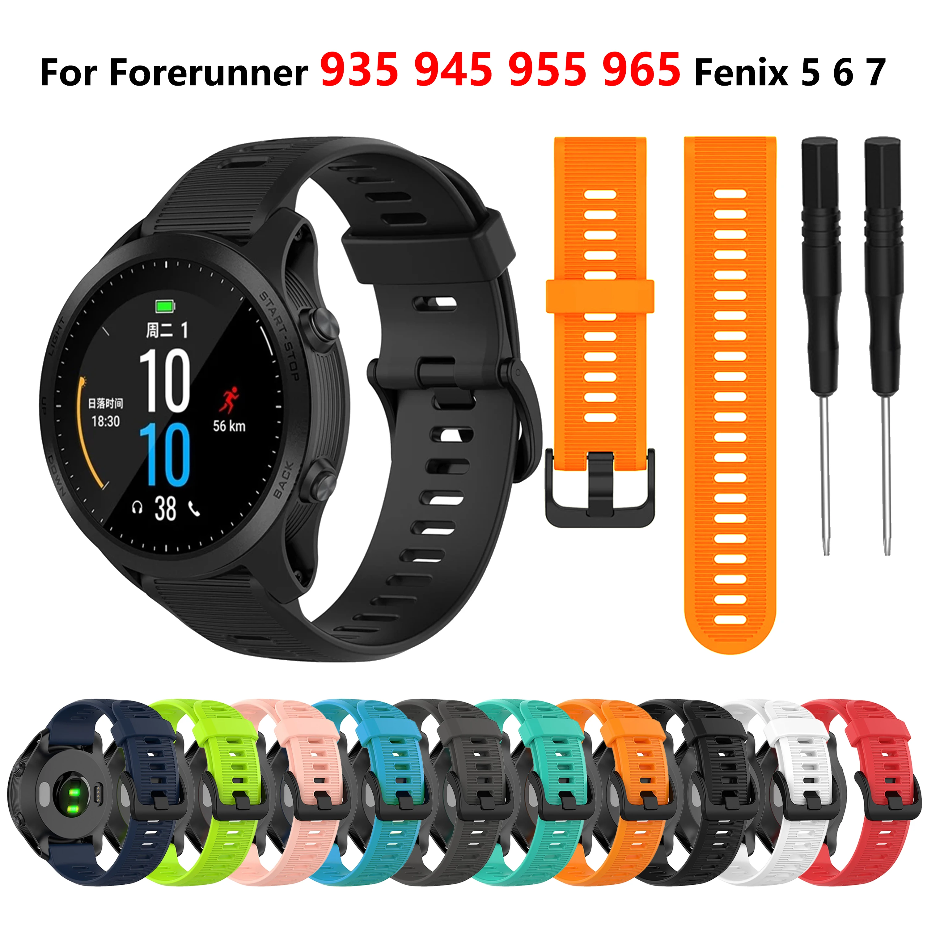 Voor Gamrin Voorloper 935 945 955 965 745 Fenix 5 Plus Fenix 6 6 Pro 7 7 Pro Smartwatch Band Armband 22Mm Vervangende Riem