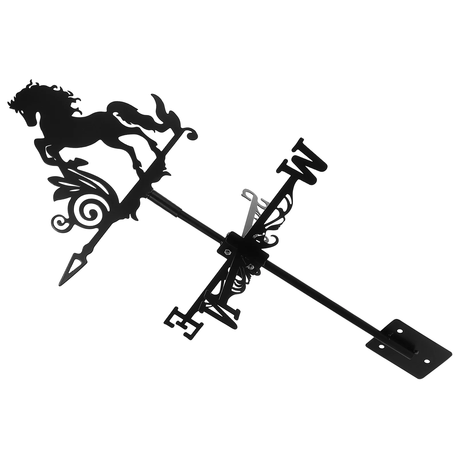 Wind Direction Decoration Horse Ornament Vane Roof Weather Metal Garden Stake Indicator