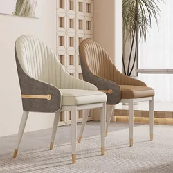 Silla de comedor europea de lujo, cómoda silla de comedor ergonómica para adultos, chaise de belleza, muebles de biblioteca sedy