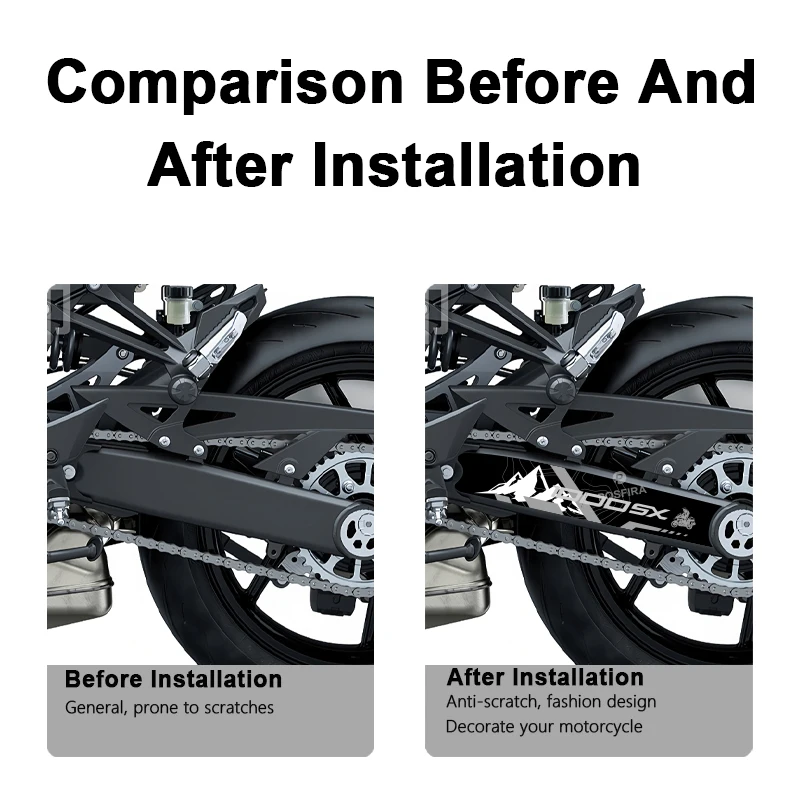 POSFIRA Motorcycle Left Swingarm Stickers Vinyl Decals for Kawasaki Ninja 1000SX 1000 SX 2020 2021 2022 2023 2024 Accessories