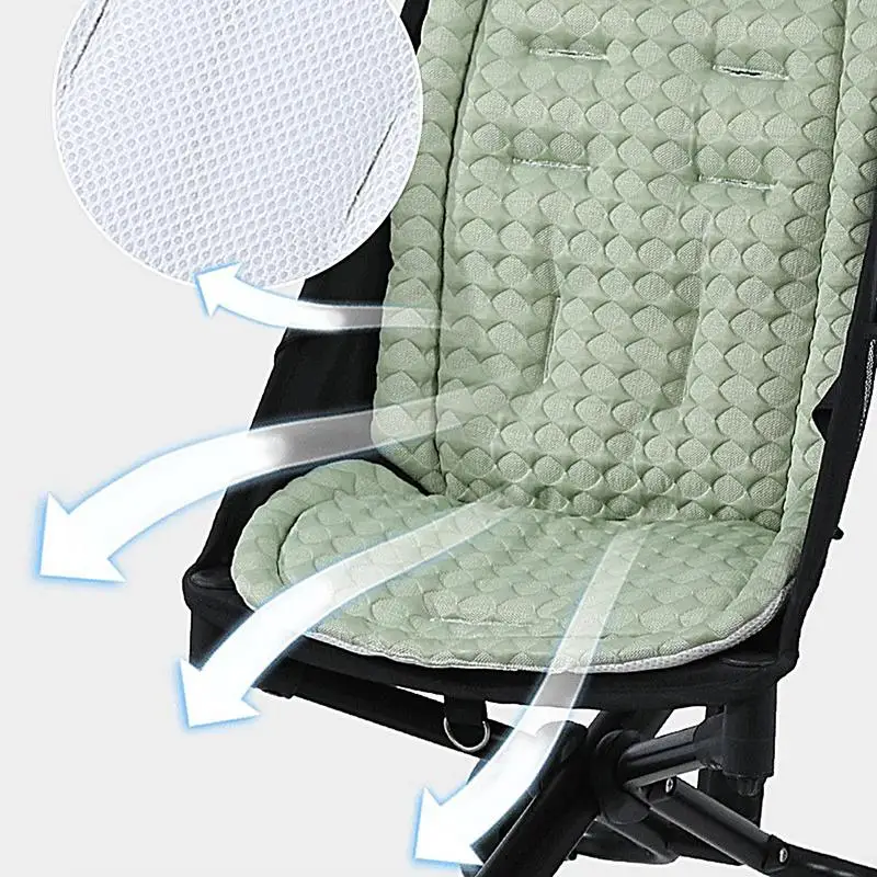 

Baby Stroller Pad Soft Comfortable Four Seasons General Seat Cushion Kids Pushchair Cushion for Hot Weather Winter Outdoor