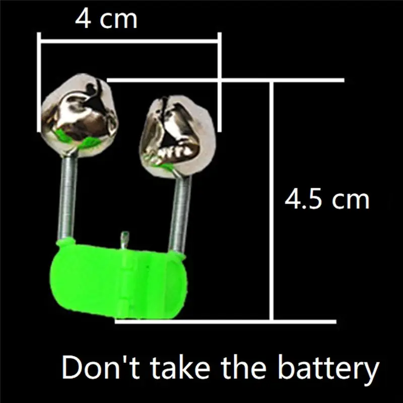 موضة ~ 300 قطعة معدات صيد الأسماك جرس مزدوج جرس الصيد إنذار البحر القطب المشبك جرس الصيد رود المشبك تلميح كليب Bellsaccessories