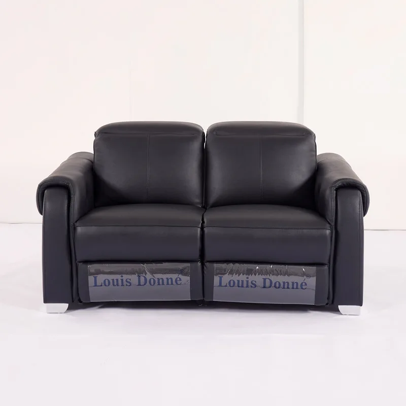 Leather sofa first layer cowhide electric telescopic function small apartment