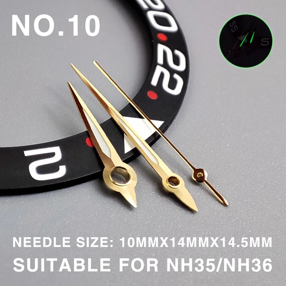 Modified Accessories NH35 Hands Luminous Mechanical Abalone Diver Watch Hands Fits NH36/4R